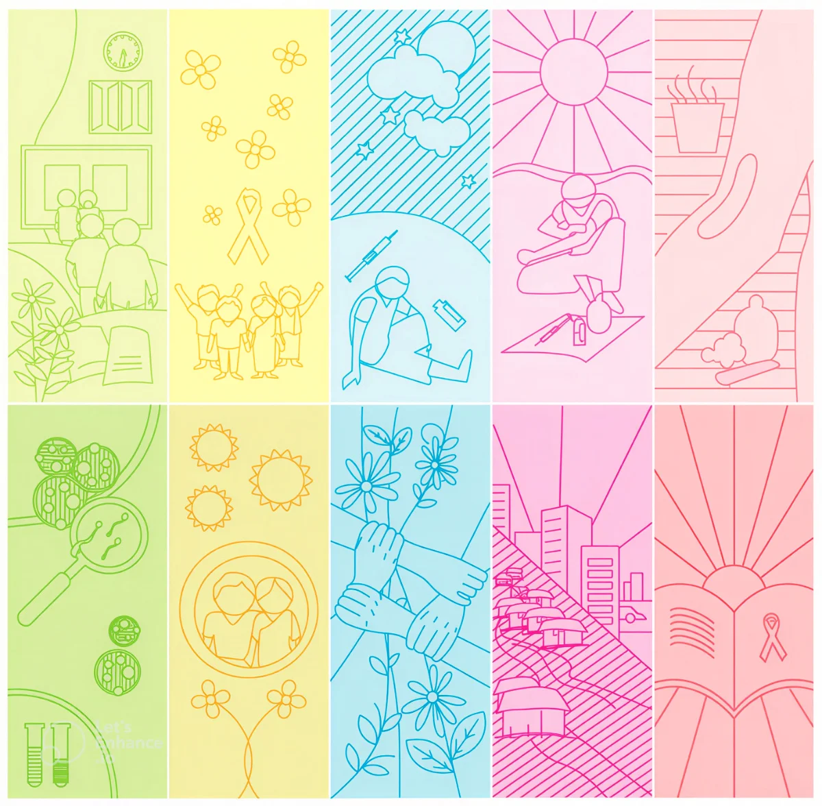 The manual's ten-color session system