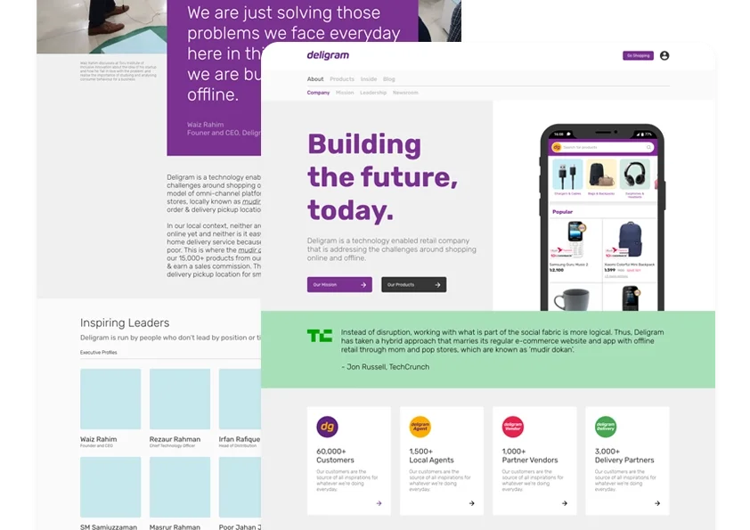 Deligram corporate website