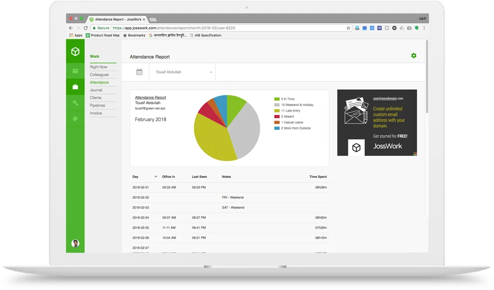 JossWork's unified layout across devices