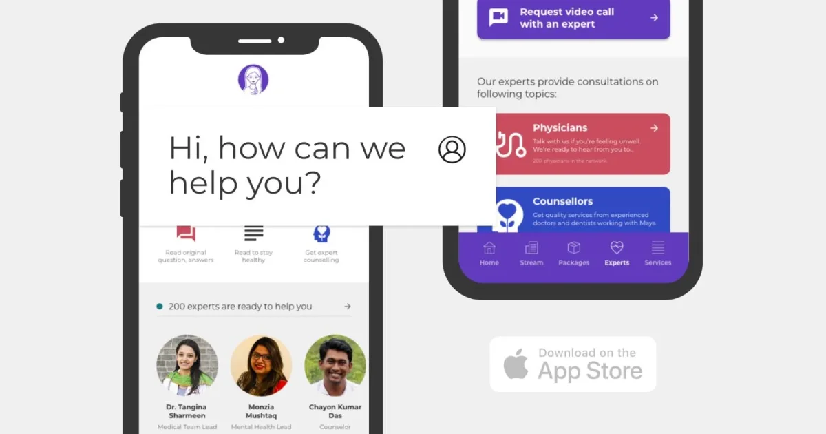 The redesigned Maya website and iOS app